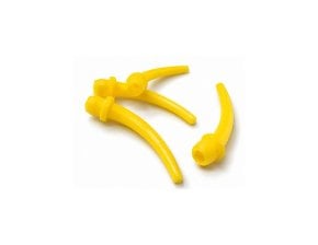 Embouts intra-oraux courbés jaunes - sachet de 100