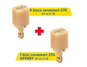 4 boîtes de taille 12 Cerasmart 270 pour Cerec + 1 offerte