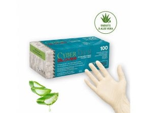 Gants non poudrés à l'aloe vera - boîte de 100