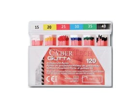 Pointes de gutta-percha ISO codées couleur - boîte de 120