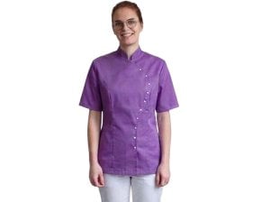 Blouse femme mauve à usage unique - taille S - lot de 10