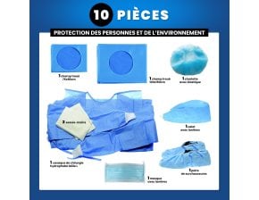 Kit stérile d'Implantologie et Paro - kit 10 pièces