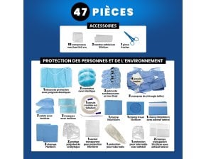 Kit stérile d'Implantologie Medikit Duo - 47 pièces