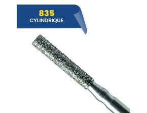 835 - Fraise diamantée FG cylindrique bout plat (bte de 25)