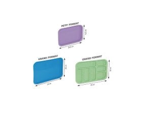 PLATEAUX PLASTIQUE SIMPLE ET COMPARTIMENTÉS