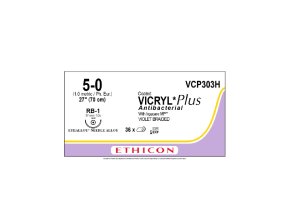 Fil Vicryl Plus violet 5/0 70 cm VCP33H (36)