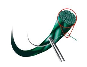 Fils de suture en soie noire tressée 3/0 3/8 19mm  (12)