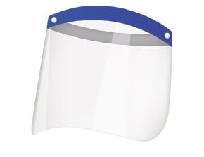 Visière de protection transparente