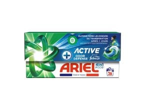 Lessive Ariel Pods+ active odor avec Fébrèze (26 doses)