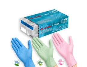 Gants nitrile sans poudre premium ultra-résistants - boîte de 100
