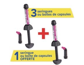 3 seringues ou capsules Filtek Universal Restorative + 1 offerte