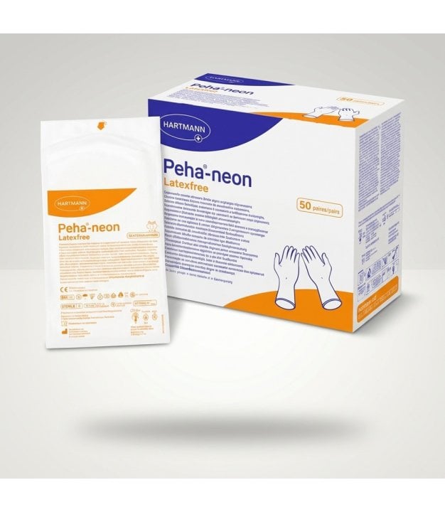 Gants de chirurgie Peha-Neon plus stériles sans latex - taille 6.5