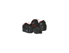 Sacs poubelle noirs 50L liens coulissants (200)
