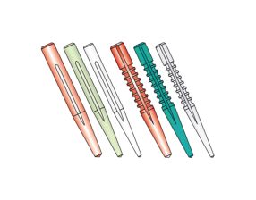 Tenons cylindro-coniques calcinables et provisoires