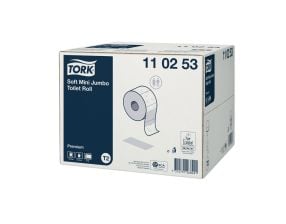 Papier toilette T-Tork mini jumbo - 1 colis de 12 rouleaux