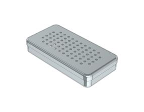 Boite Inox 18 x 9 x 3 Perforée