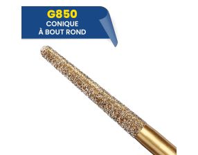 Fraises diamantées coniques à bout rond G850