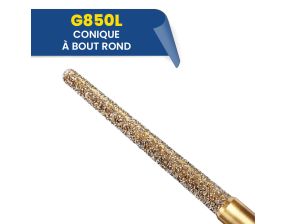 Fraises diamantées coniques à bout rond G850L
