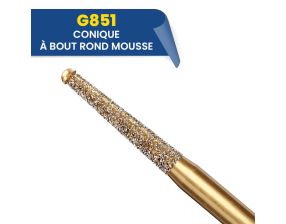 Fraises diamantées coniques à bout rond G851