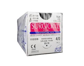 Fil surgicryl monofast 4/0 AIG 19 mm/75 cm 