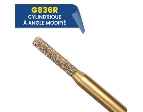 Fraises diamantées cylindriques à angle modifié G836R