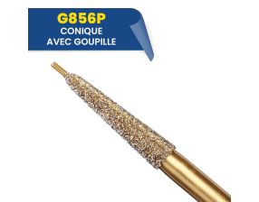 Fraises diamantées coniques avec goupille G856P