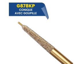 Fraises diamantées coniques avec goupille G878KP