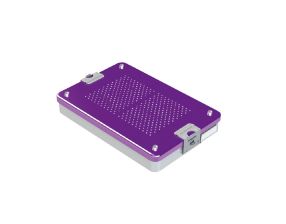 Container en aluminium mauve 