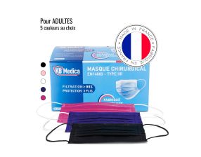Masques chirurgicaux adulte type IIR - boîte de 50