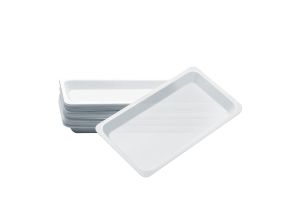 Lot de 400 plateaux jetables non compartimentés 28 x 18 cm