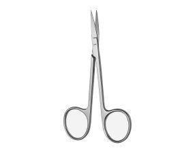 CISEAUX IRIS COURBE 11,5CM 150-002 SILVER LINE