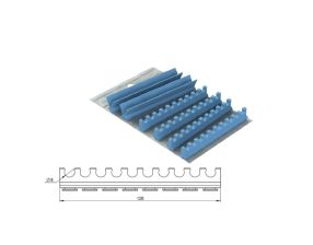Jeu de silicones bleus pour cassettes 28x18 de 20 instruments 