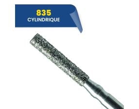 Fraise diamantée FG cylindrique bout plat - stérile - 835 (bte de 25)