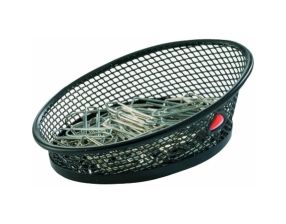 Pot à trombones perforé en métal noir