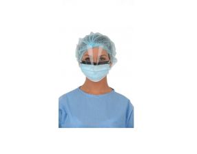 Masques à élastiques bleus avec visière  (25) 