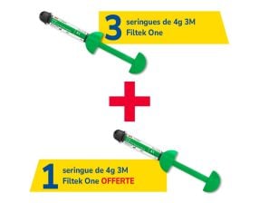 3 seringues de 4g 3M Filtek One + 1 offerte