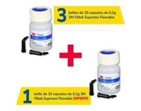 3 boîtes de 20 capsules de 0,2g 3M Filtek Supreme Flowable + 1 offerte