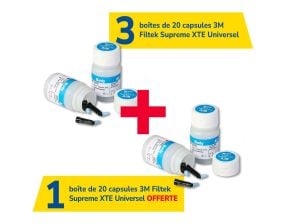 3 boîtes de 20 capsules 3M Filtek Supreme XTE Universel + 1 offerte