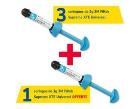 3 seringues de 3g 3M Filtek Supreme XTE Universel + 1 offerte