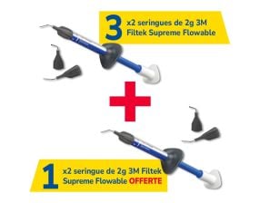 3x2 seringues de 2g 3M Filtek Supreme Flowable + 1 offerte
